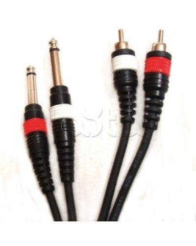 Шнур 2xRCA – 2xJack ROXTON DUL002/2M в Березниках Система оповещения и трансляции Roxton Pintop.ru